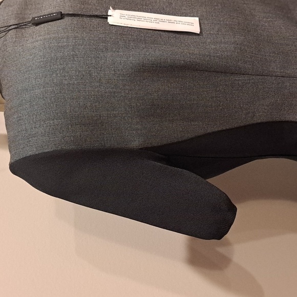 Elie Tahari Mila Black & Grey Short Sleeve Pencil Dress With Point Zipper - Picture 6 of 9